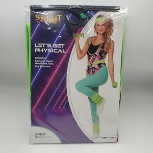 Spirit Halloween Let's Get Physical Adult Costume Large 12-14 Brand New!